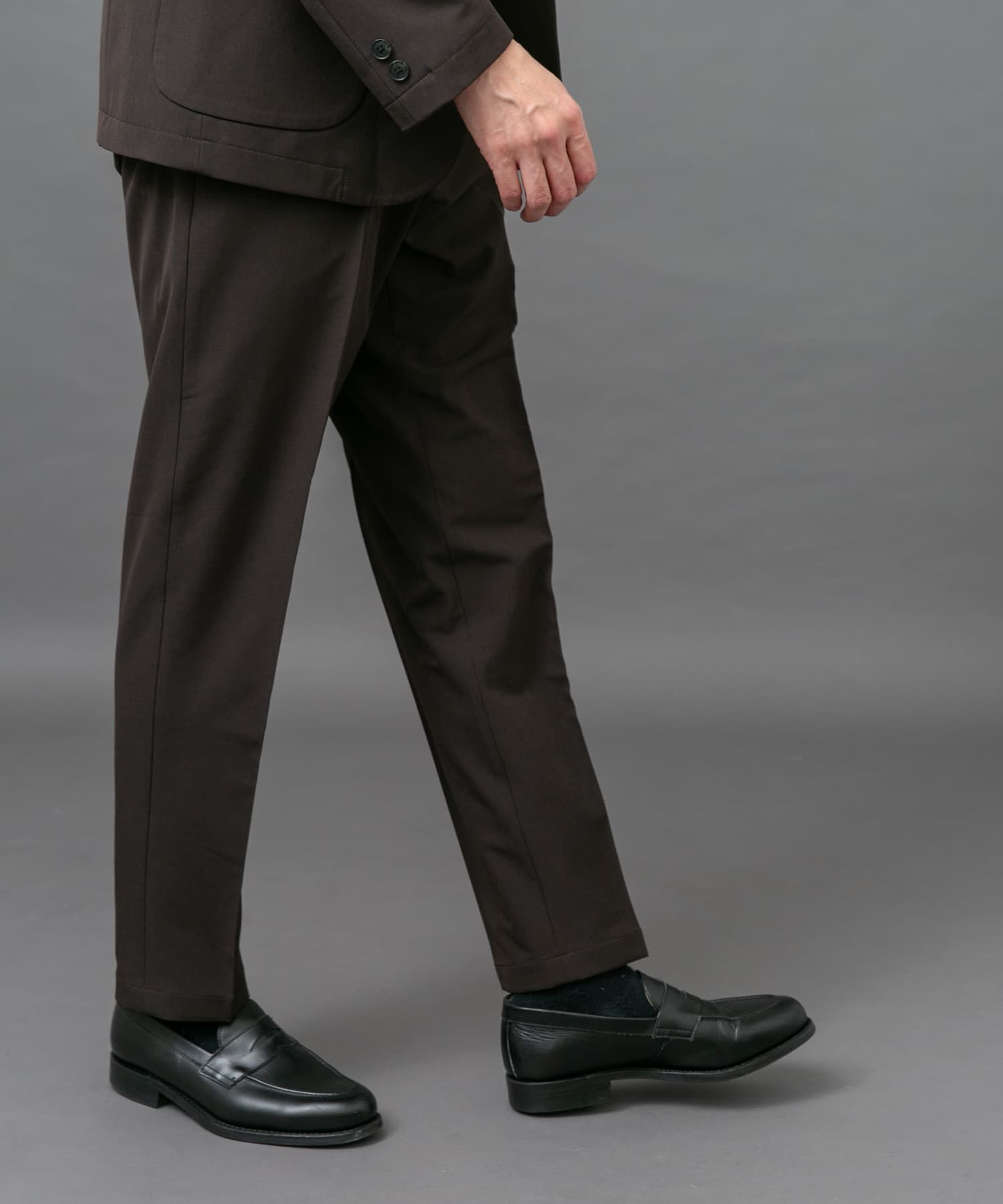 URBAN RESEARCH DOORS「LIFE STYLE TAILOR　4WAYストレッチメランジパンツ」|スラックス|ブラウン