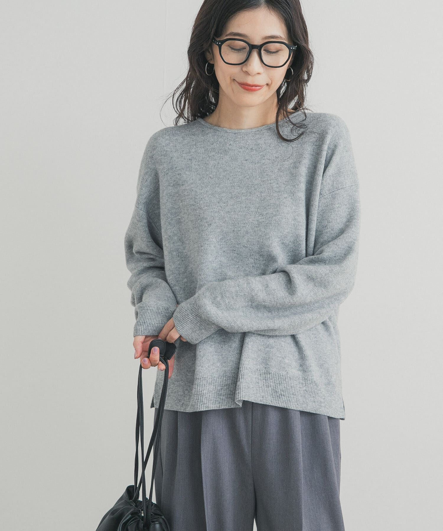 URBAN RESEARCH DOORS「ボートネックスムースプルオーバー」|ニット・セーター|