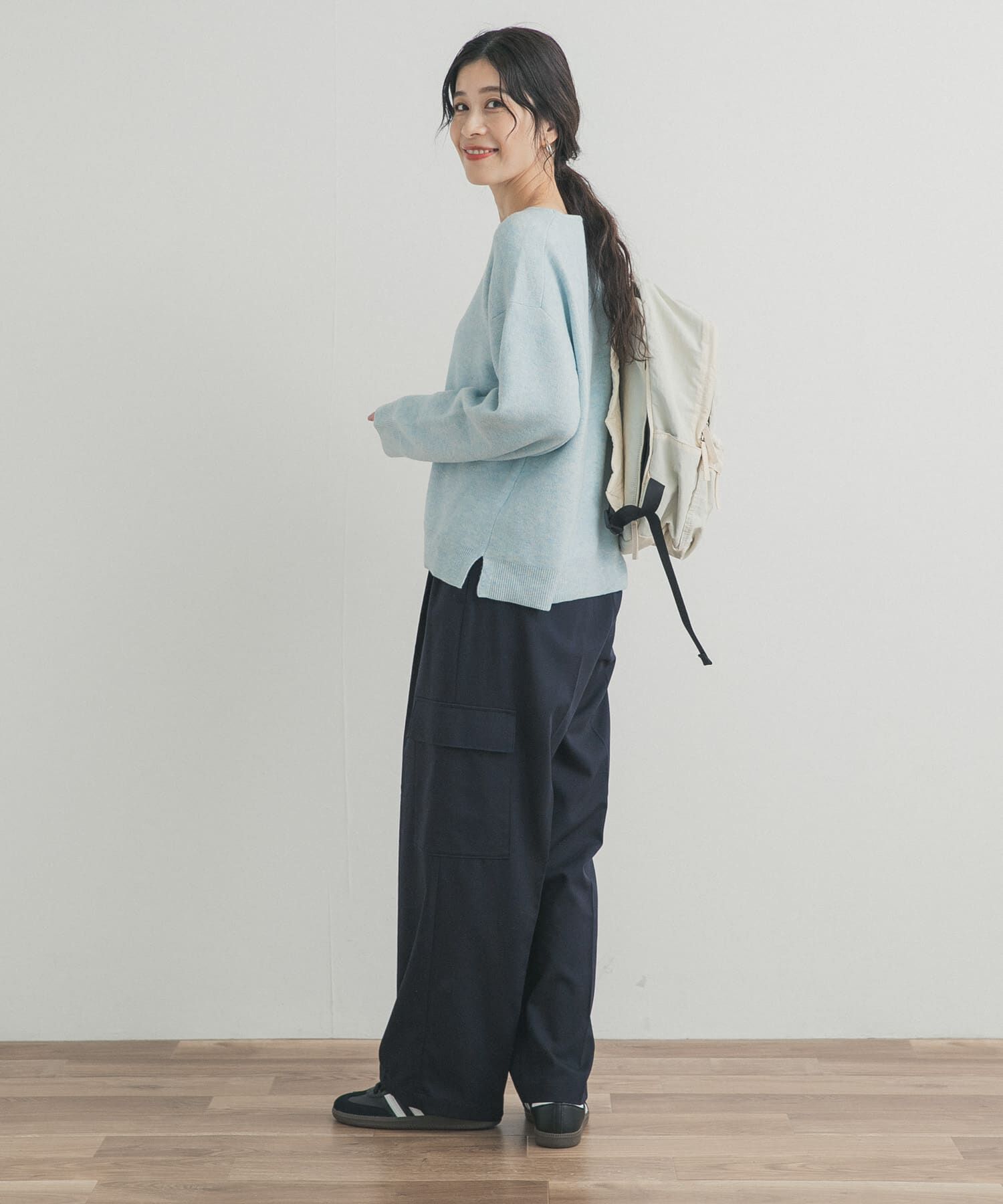 URBAN RESEARCH DOORS「ボートネックスムースプルオーバー」|ニット・セーター|