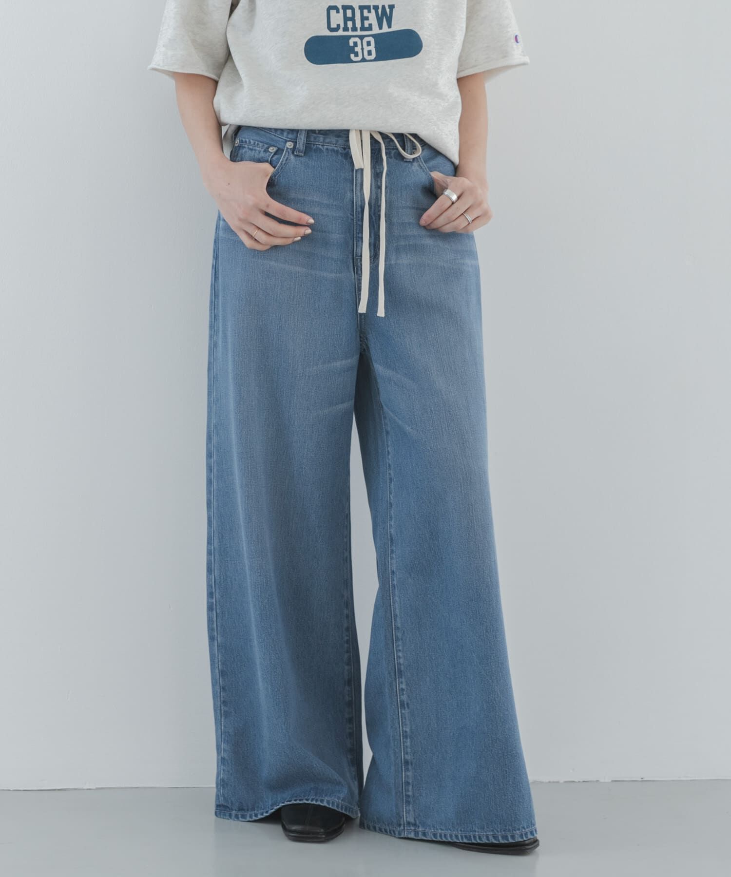 Sonny Label 「リヨセルコットンドロストワイドデニム」|デニム|