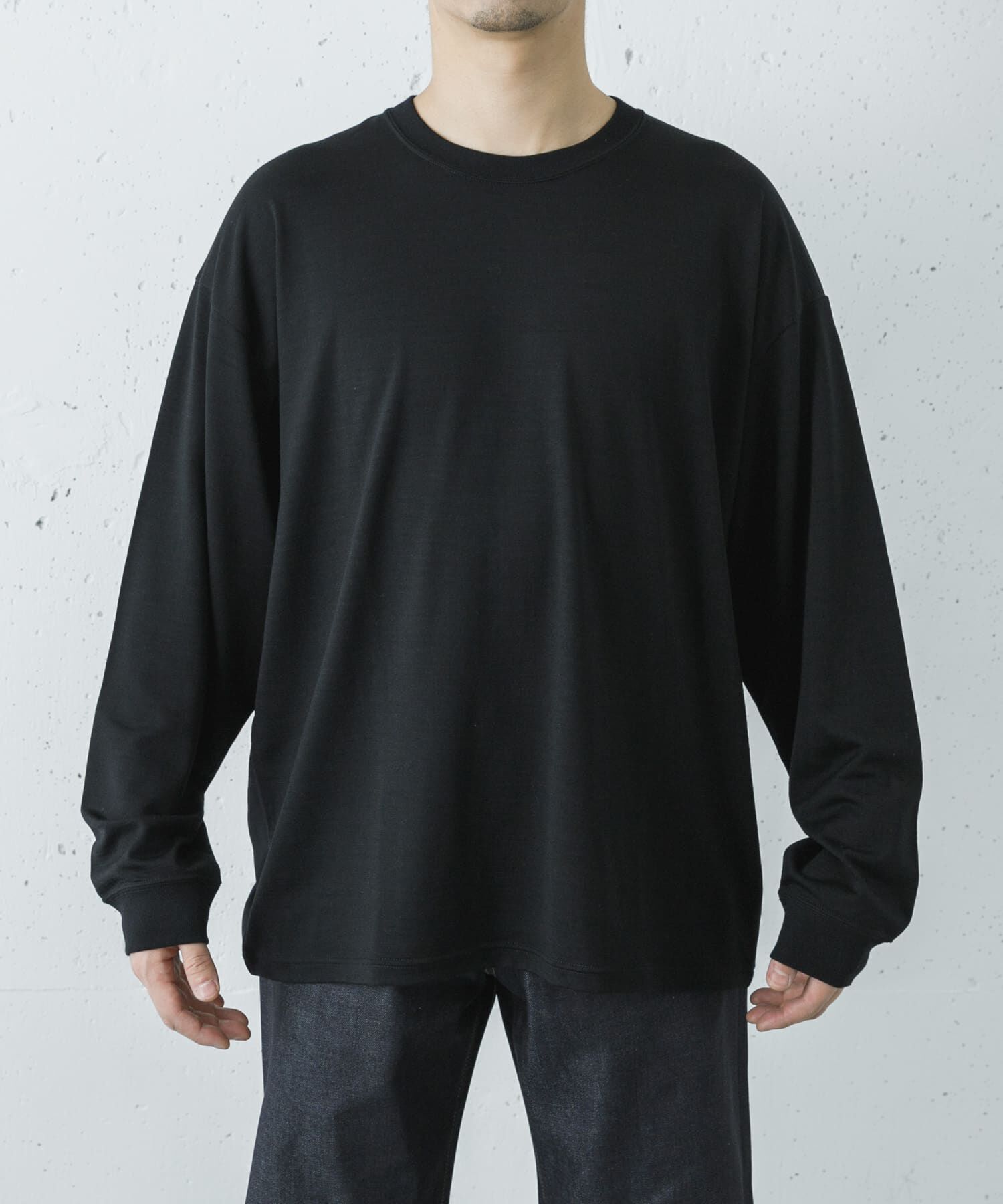 URBAN RESEARCH「new basic　WASHABLE MERINO WOOL LONG-SLEEVE」|Tシャツ・カットソー|