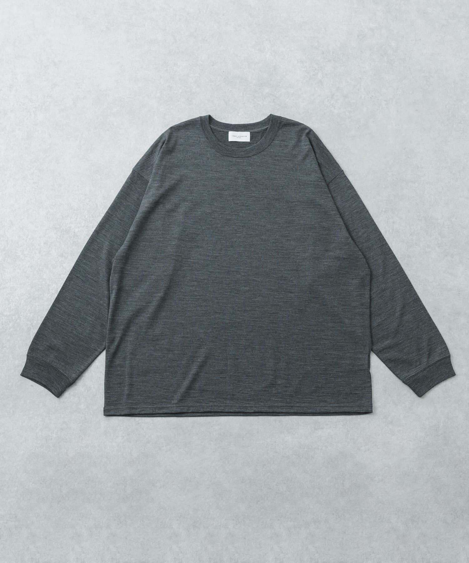 URBAN RESEARCH「new basic　WASHABLE MERINO WOOL LONG-SLEEVE」|Tシャツ・カットソー|チャコールグレー