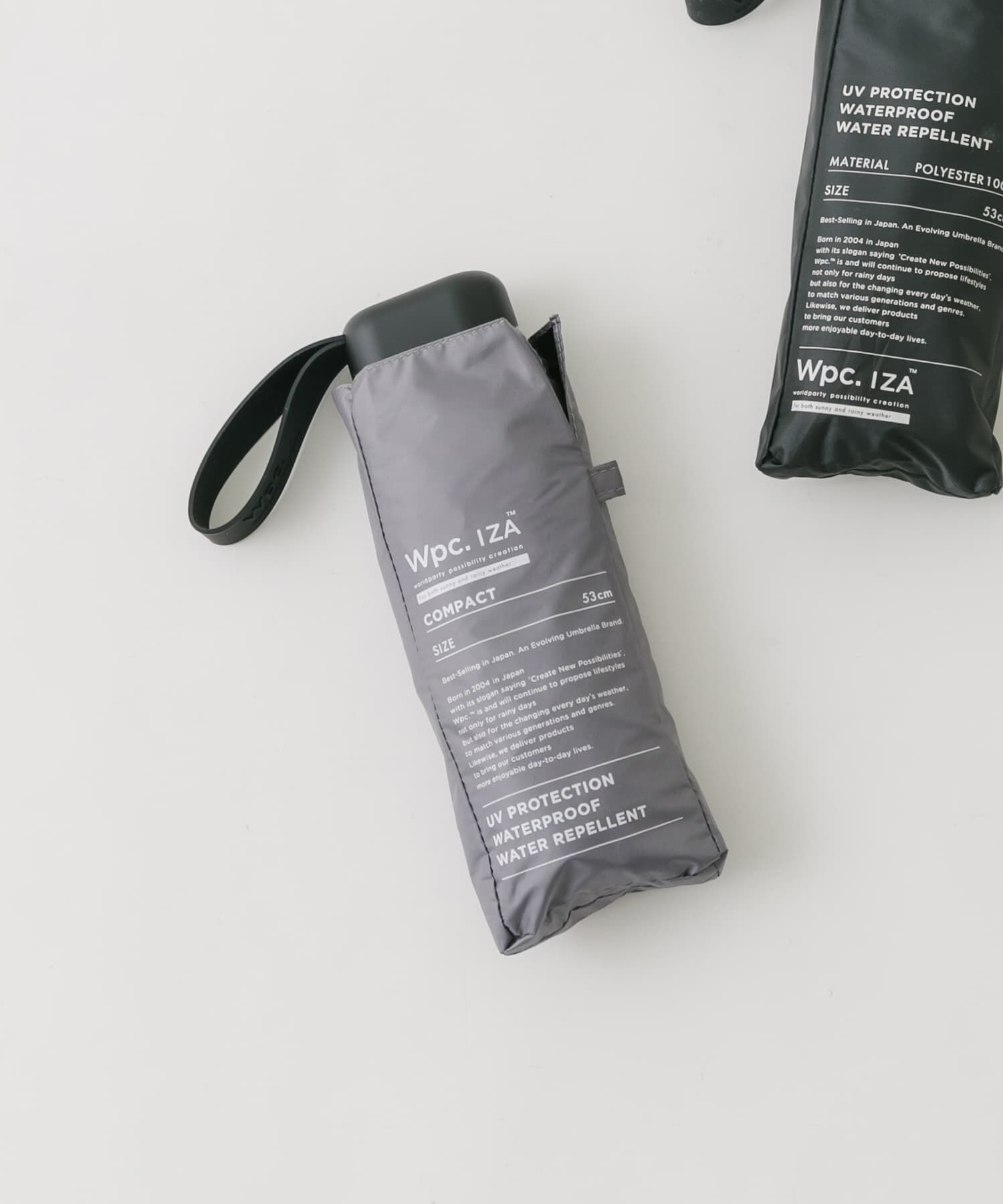 SMELLY「Wpc.　IZA COMPACT」|傘|グレー