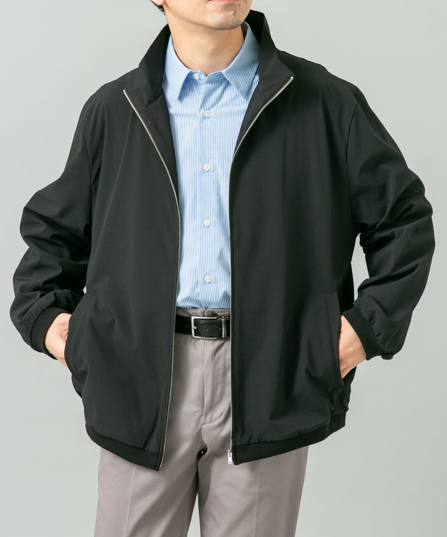 URBAN RESEARCH ROSSO「『WEB限定』『吸水 / 速乾』Air Stretch スタンドブルゾン」|ブルゾン・スタジャン|ブラック