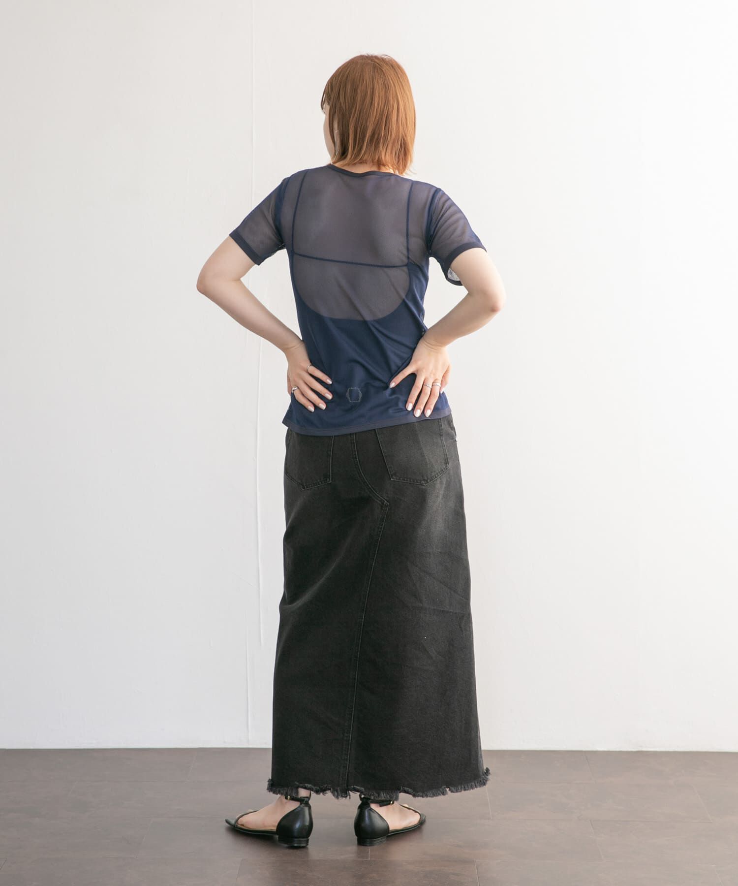  「メッシュZIPトップス」|Tシャツ・カットソー|