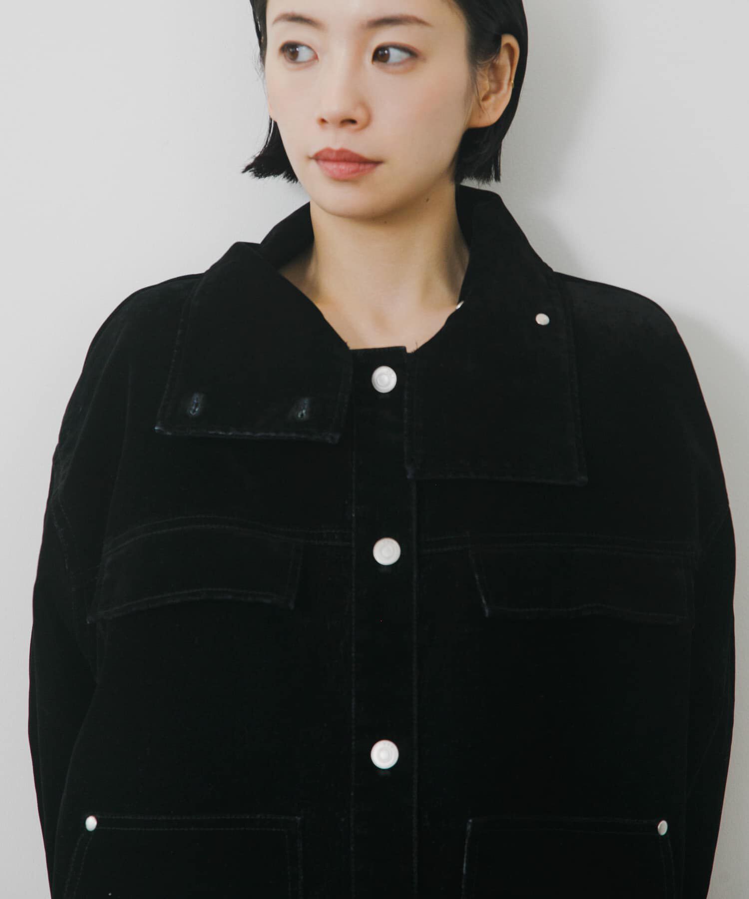  「ハイネックデニムブルゾン」|ブルゾン・スタジャン|