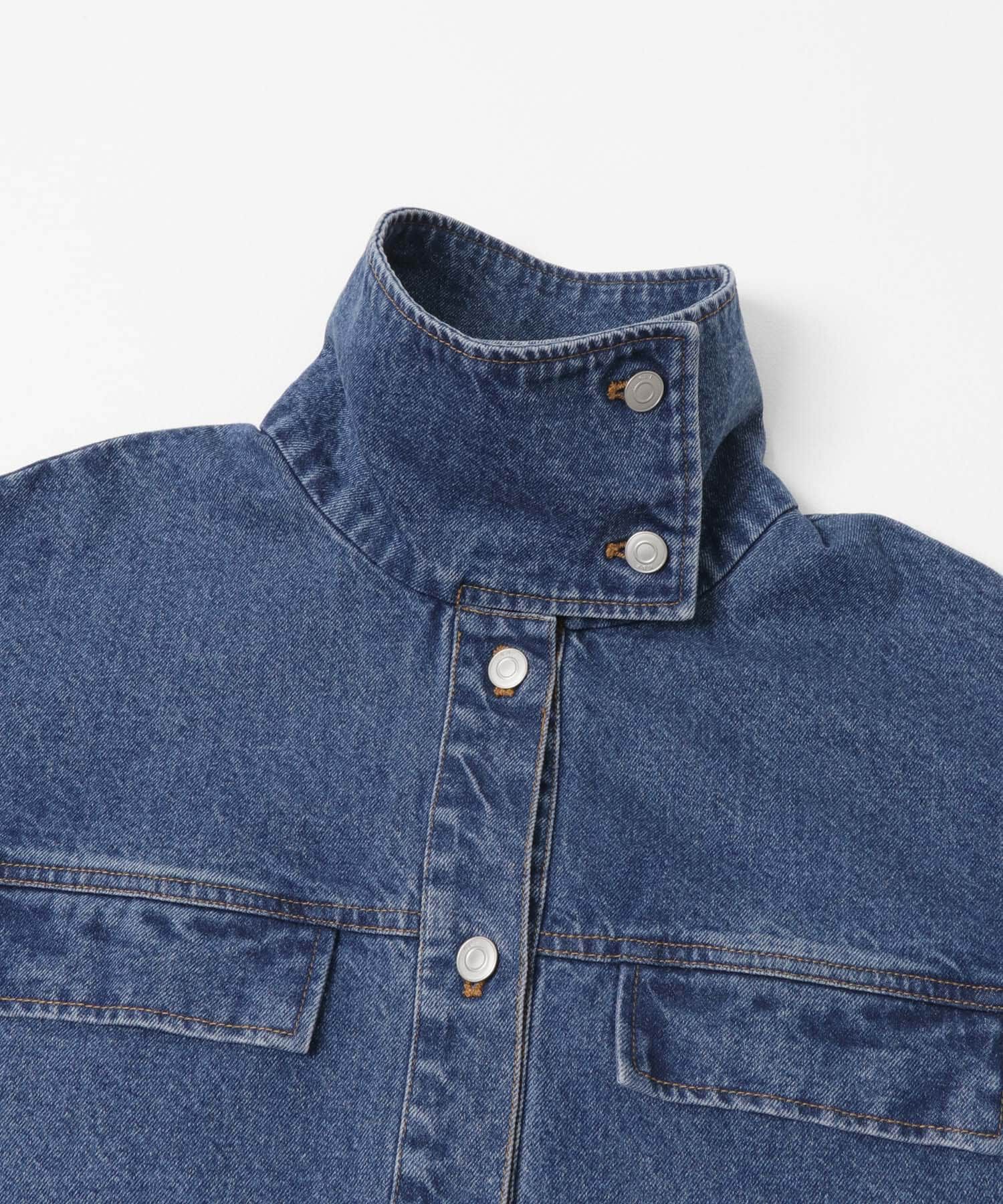  「ハイネックデニムブルゾン」|ブルゾン・スタジャン|