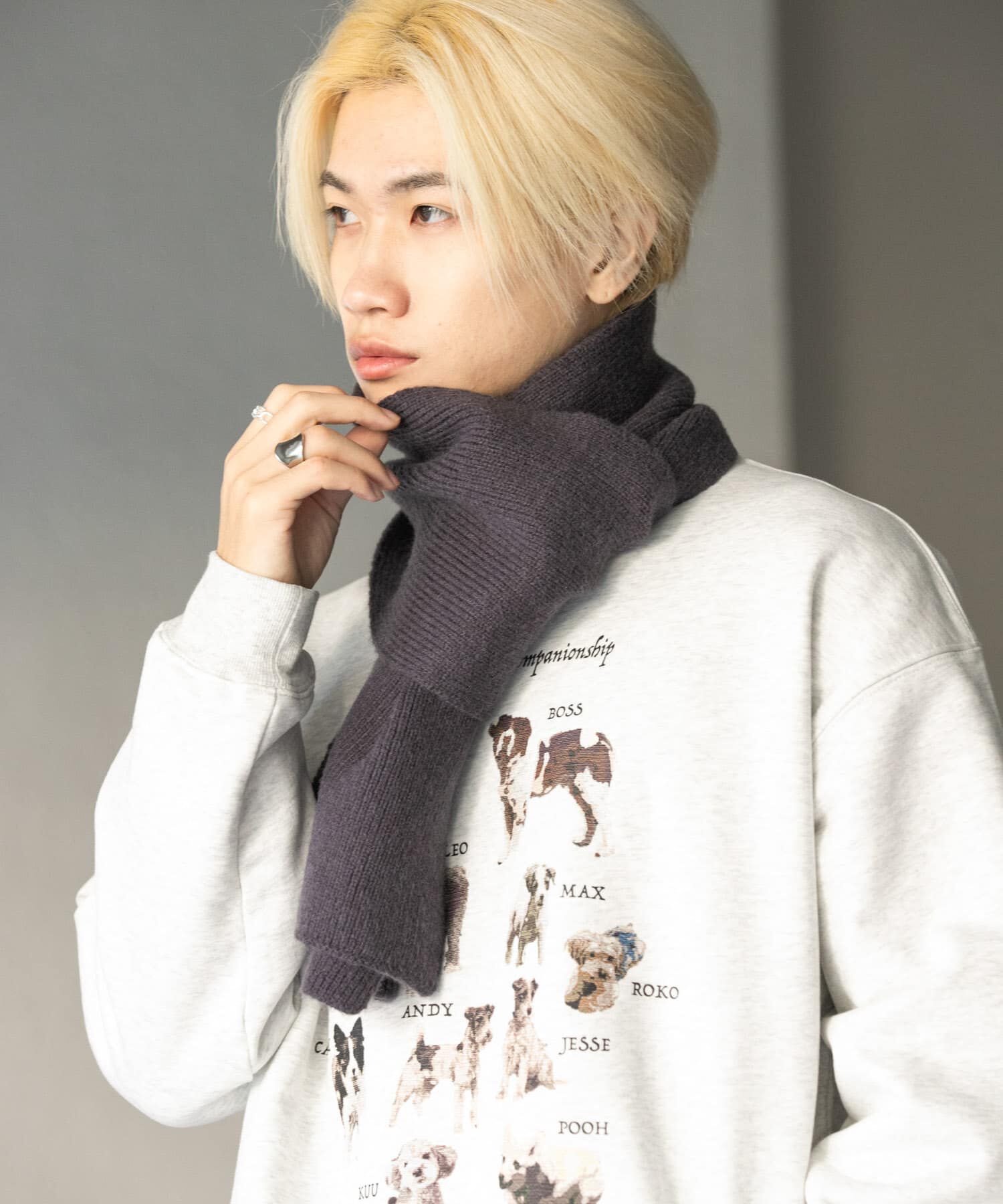 SENSE OF PLACE by URBAN RESEARCH「プレーンニットマフラー」|マフラー|