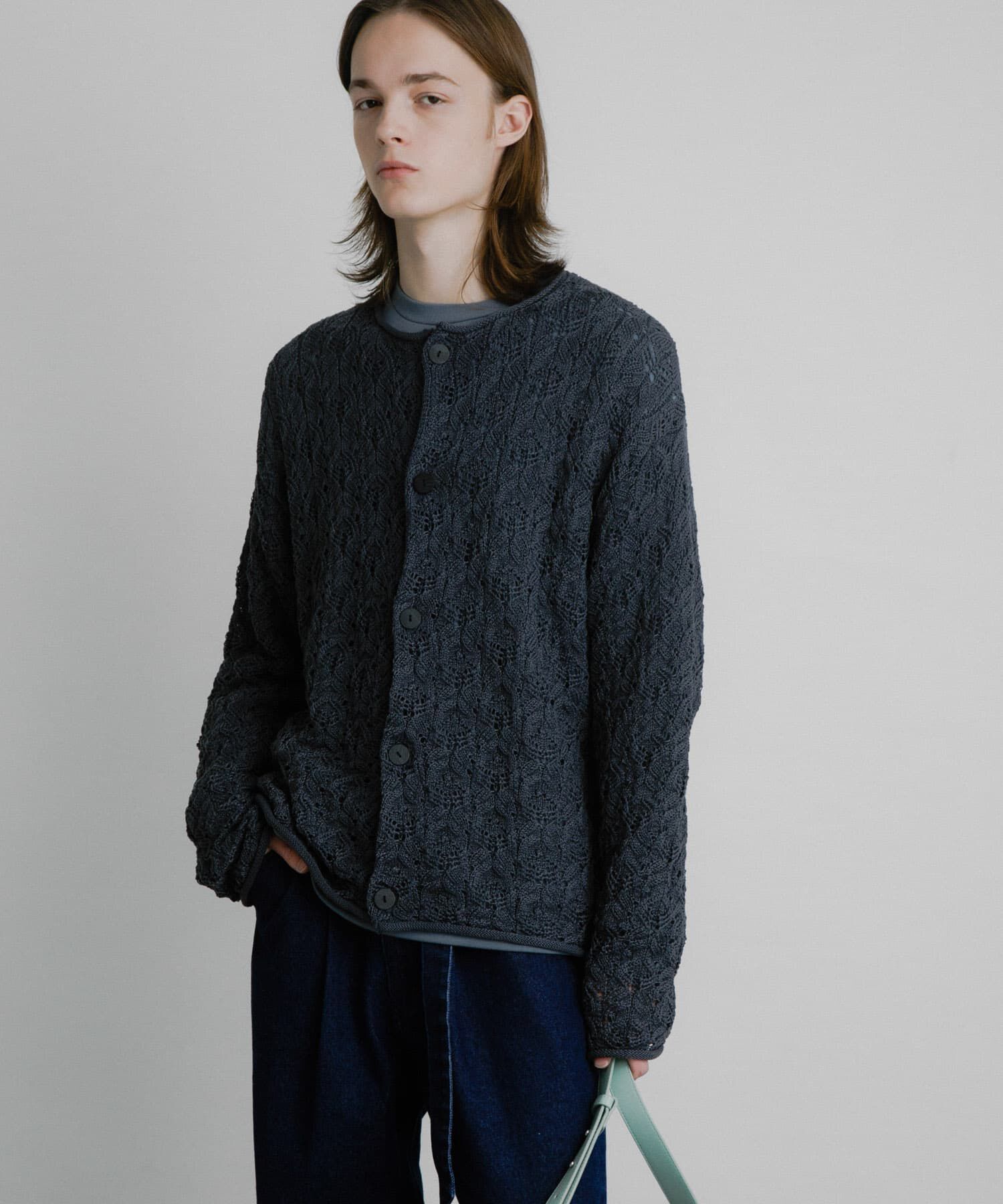 SENSE OF PLACE by URBAN RESEARCH「ケーブルメッシュクルーネックカーディガン」|カーディガン|