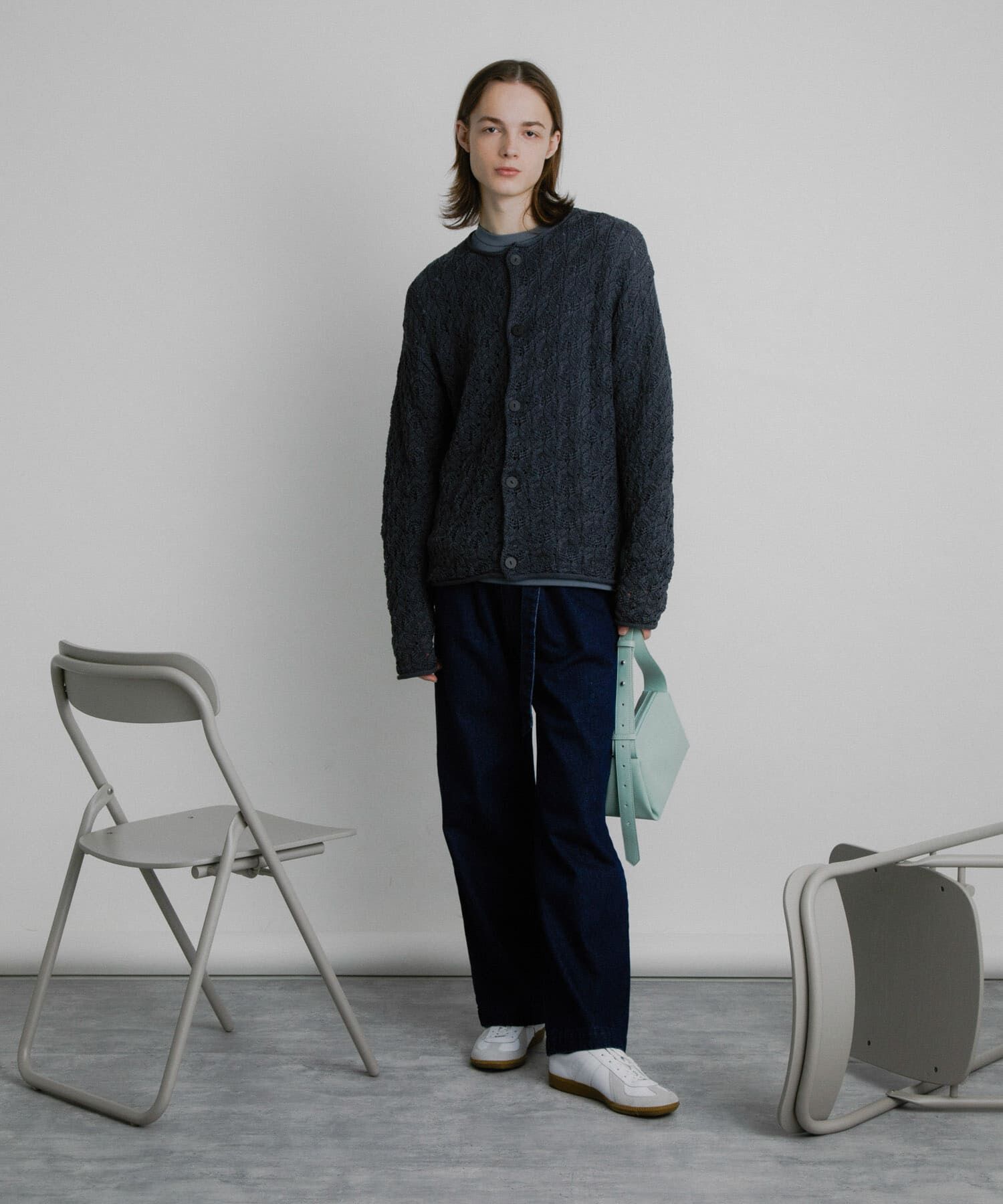 SENSE OF PLACE by URBAN RESEARCH「ケーブルメッシュクルーネックカーディガン」|カーディガン|