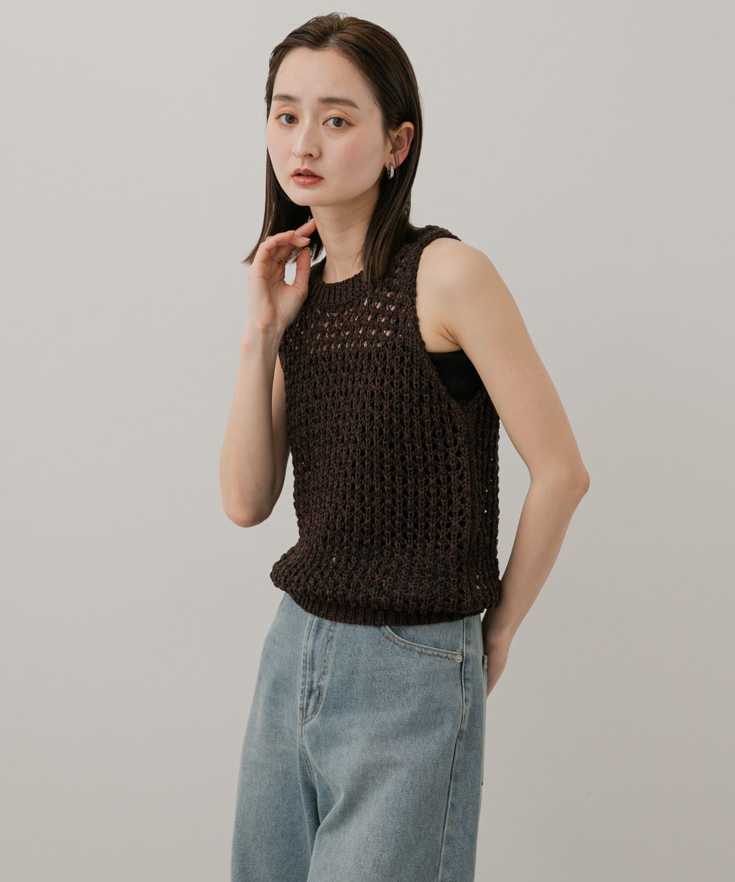 SENSE OF PLACE by URBAN RESEARCH「メッシュアメスリセーター」|ニット・セーター|