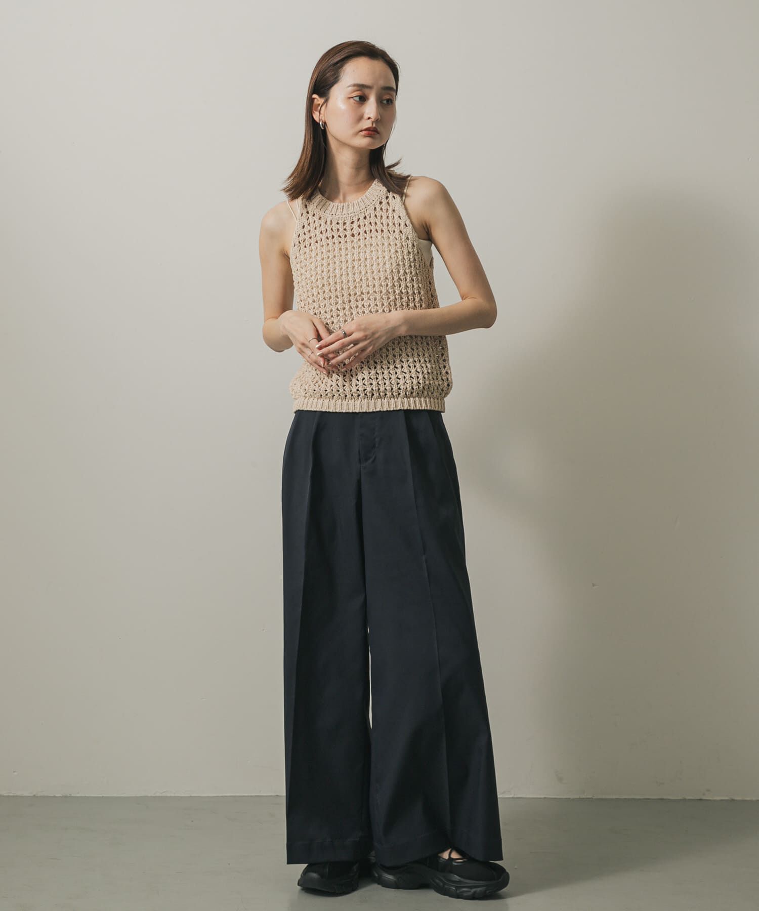 SENSE OF PLACE by URBAN RESEARCH「メッシュアメスリセーター」|ニット・セーター|