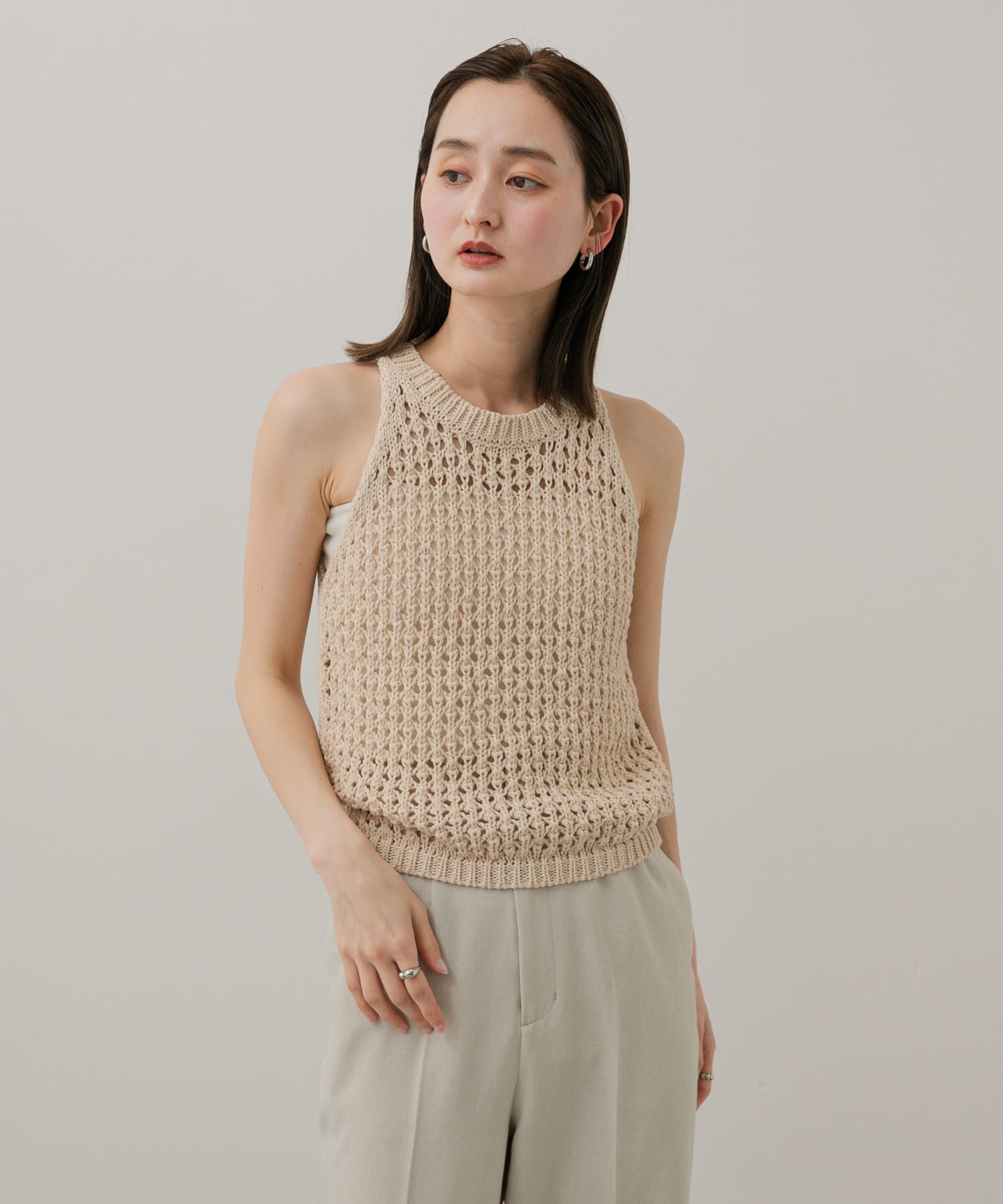 SENSE OF PLACE by URBAN RESEARCH「メッシュアメスリセーター」|ニット・セーター|