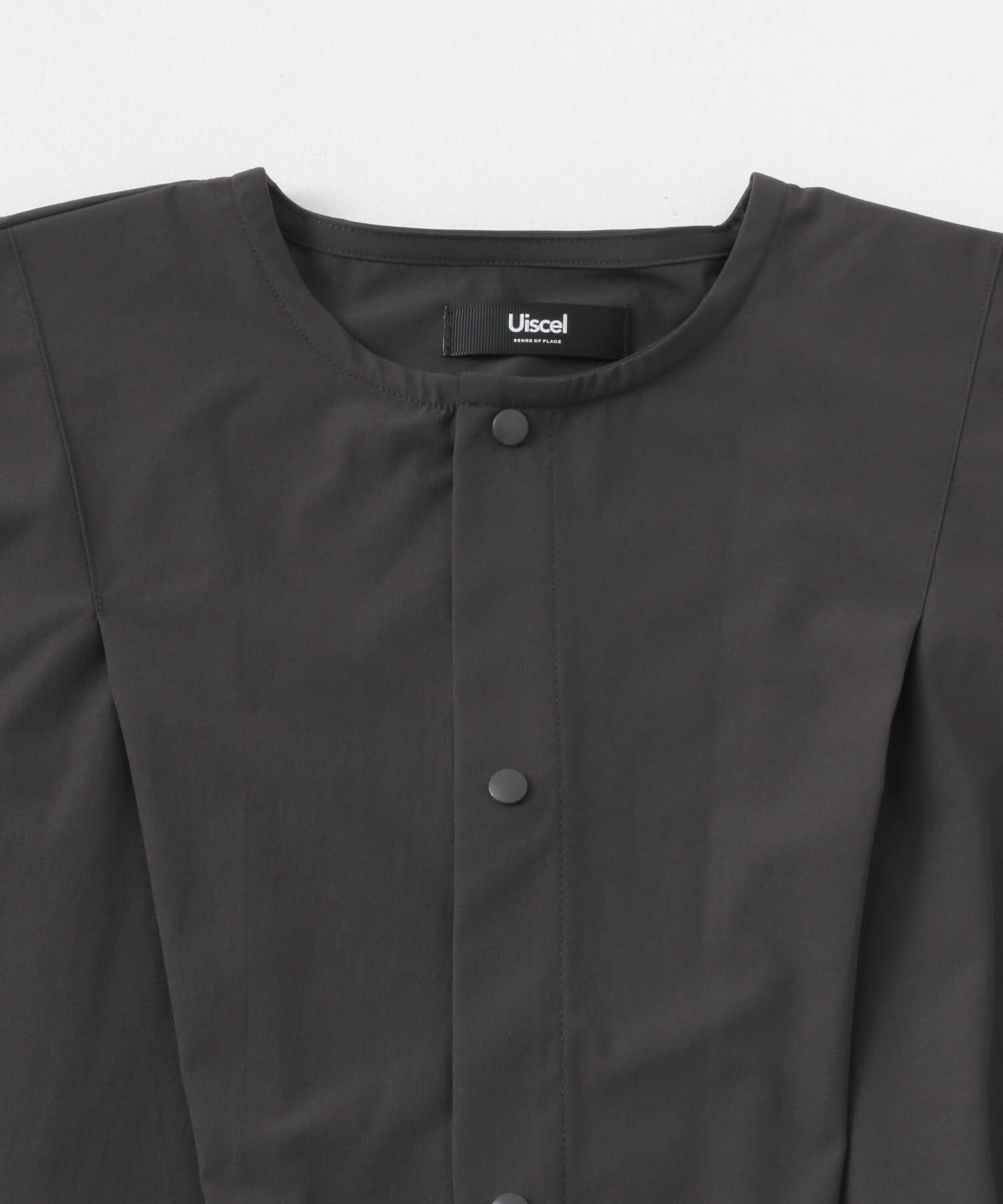 SENSE OF PLACE by URBAN RESEARCH「Uiscel　4WAYストレッチタックノーカラーシャツ5分袖」|シャツ・ブラウス|