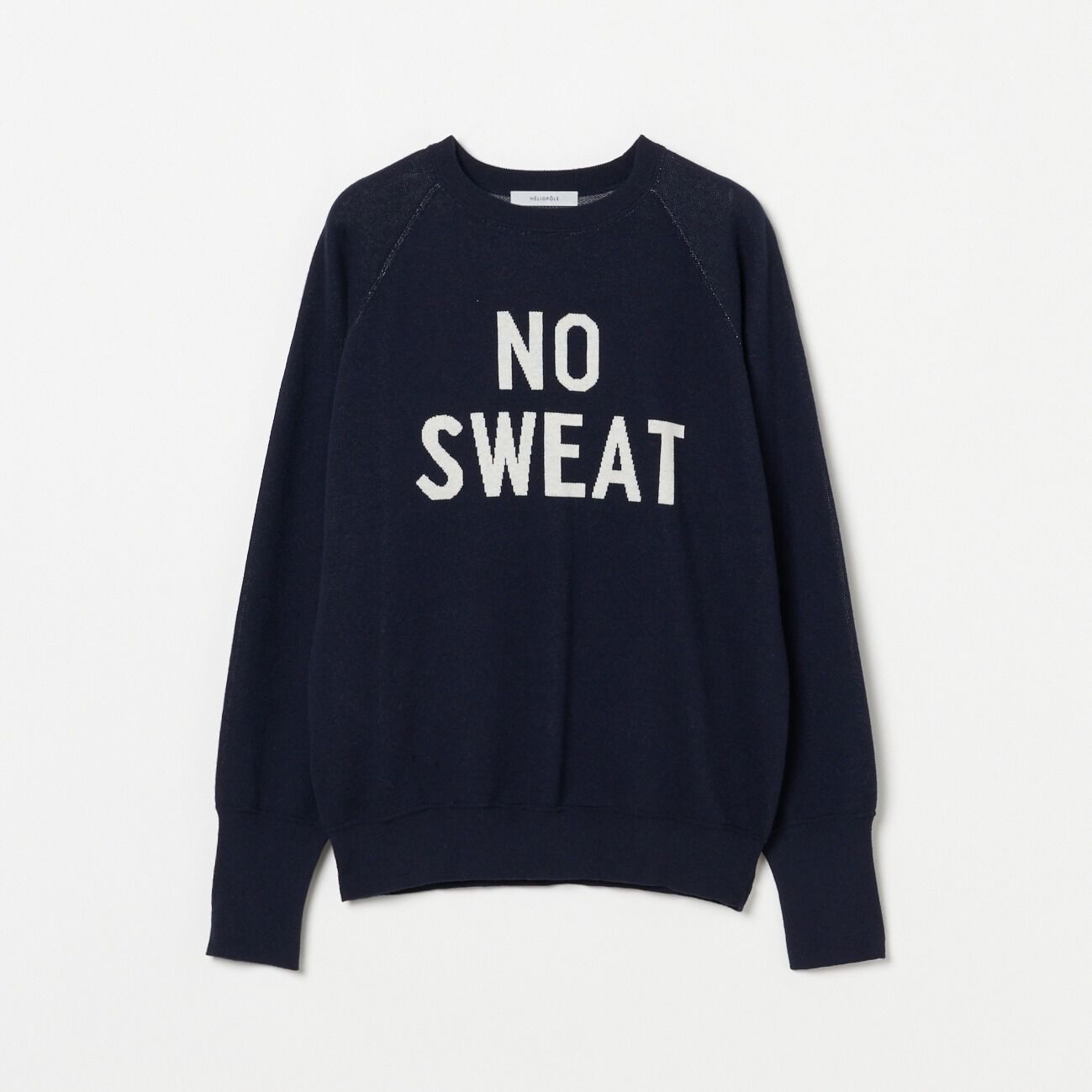 HELIOPOLE「HELIOPOLE DOUBLE JACQUARD LOGO KNIT」|ニット・セーター|ネイビー