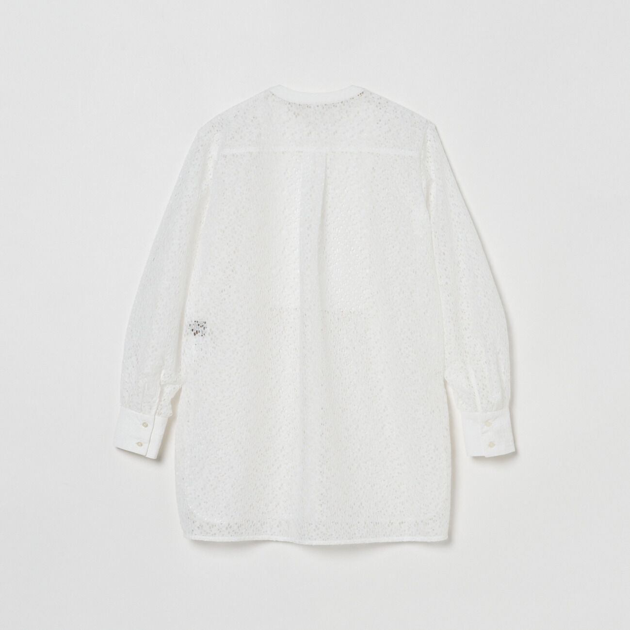 HELIOPOLE「HELIOPOLE LACE COLLARLESS SHIRT」|シャツ・ブラウス|