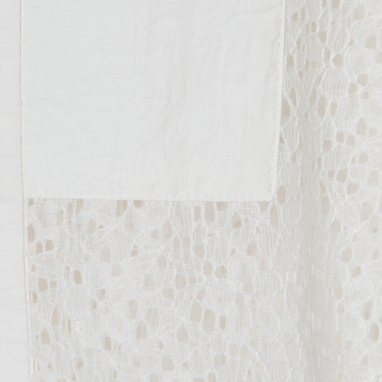 HELIOPOLE「HELIOPOLE LACE COLLARLESS SHIRT」|シャツ・ブラウス|