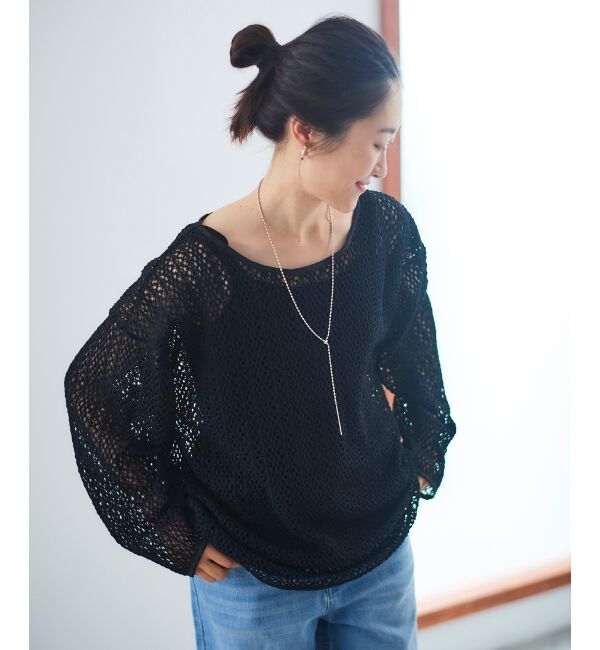 le.coeur blanc「クロシェ風レースプルオーバー」|プルオーバー|ブラック