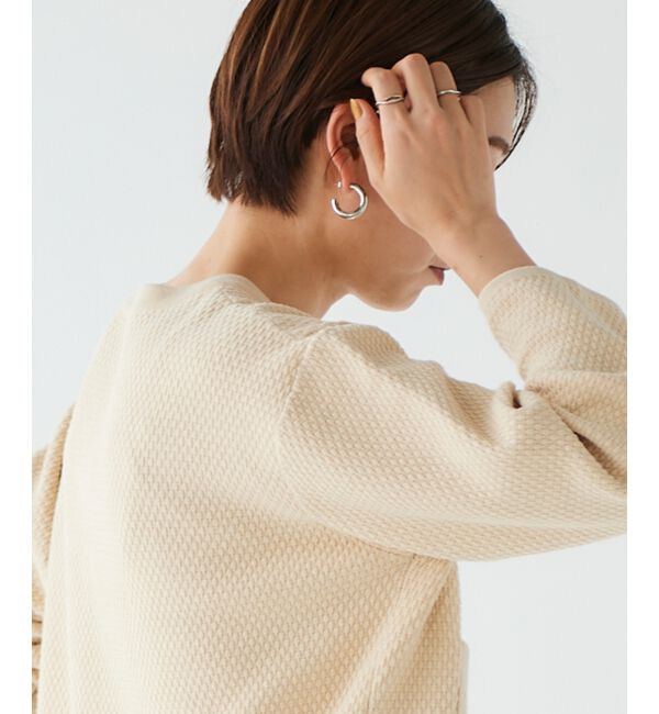 le.coeur blanc「メタルフープピアス」|ピアス|