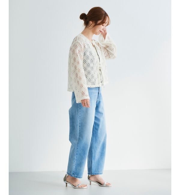 le.coeur blanc「《WEB限定アイテム》コードレースフロントリボンブラウス」|シャツ・ブラウス|