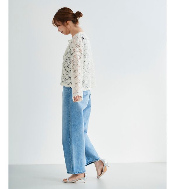 le.coeur blanc「《WEB限定アイテム》コードレースフロントリボンブラウス」|シャツ・ブラウス|