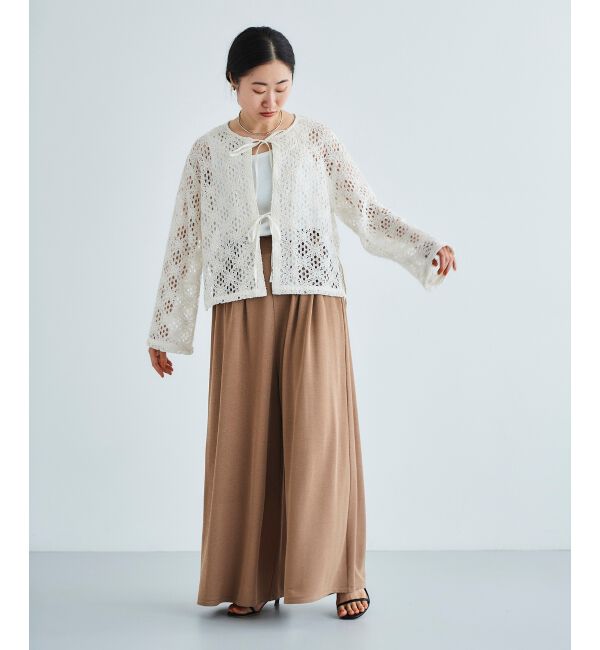 le.coeur blanc「《WEB限定アイテム》コードレースフロントリボンブラウス」|シャツ・ブラウス|