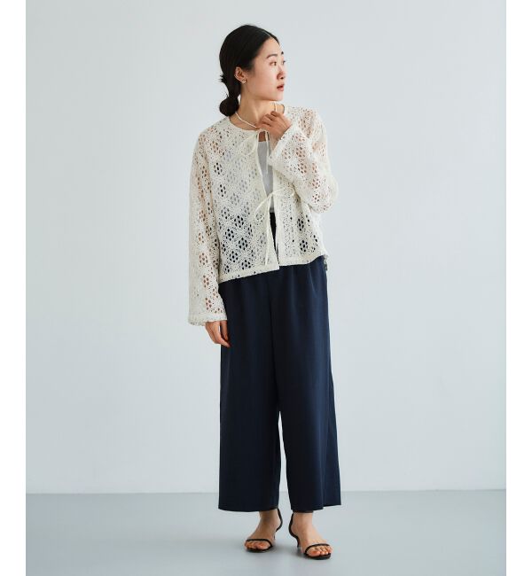 le.coeur blanc「《WEB限定アイテム》コードレースフロントリボンブラウス」|シャツ・ブラウス|