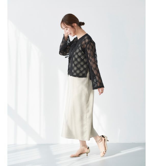 le.coeur blanc「《WEB限定アイテム》コードレースフロントリボンブラウス」|シャツ・ブラウス|