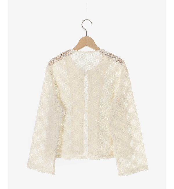 le.coeur blanc「《WEB限定アイテム》コードレースフロントリボンブラウス」|シャツ・ブラウス|