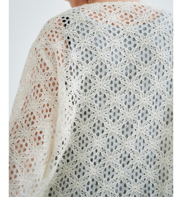 le.coeur blanc「《WEB限定アイテム》コードレースフロントリボンブラウス」|シャツ・ブラウス|