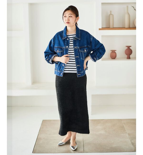 le.coeur blanc「《手洗い可能》ボーダースクエアネックワイドスリーブプルオーバー」|プルオーバー|