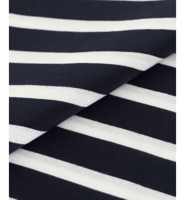 le.coeur blanc「《手洗い可能》ボーダースクエアネックワイドスリーブプルオーバー」|プルオーバー|