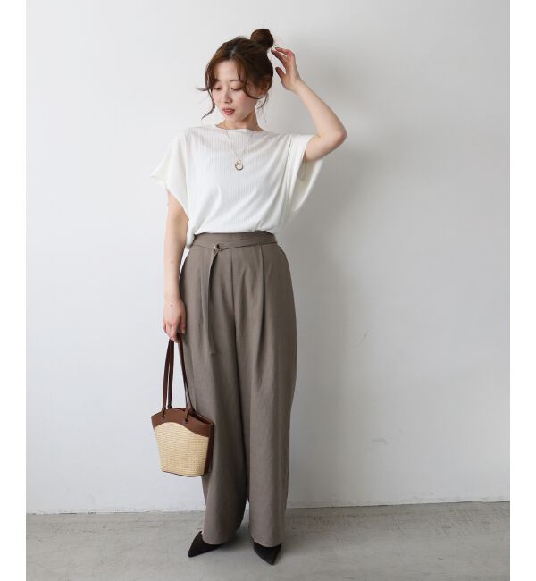  「《WEB限定アイテム》ランダムリブショルダータックプルオーバー」|プルオーバー|