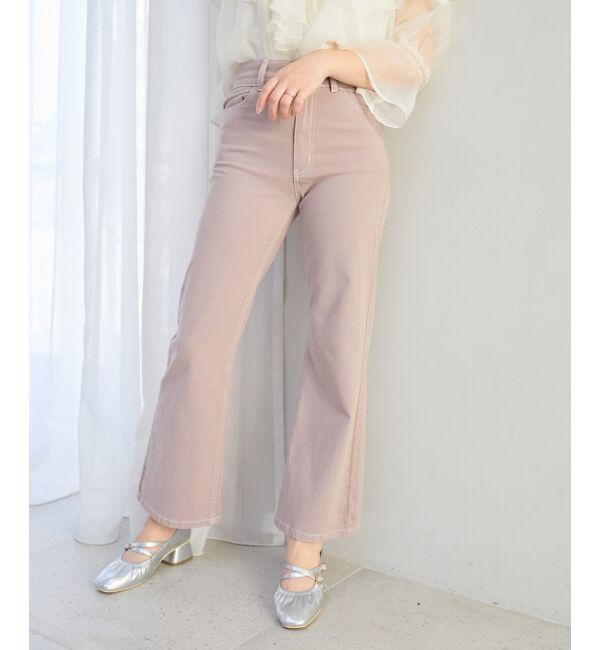 MAJESTICLEGON「美脚フレアデニムパンツ」|デニム|