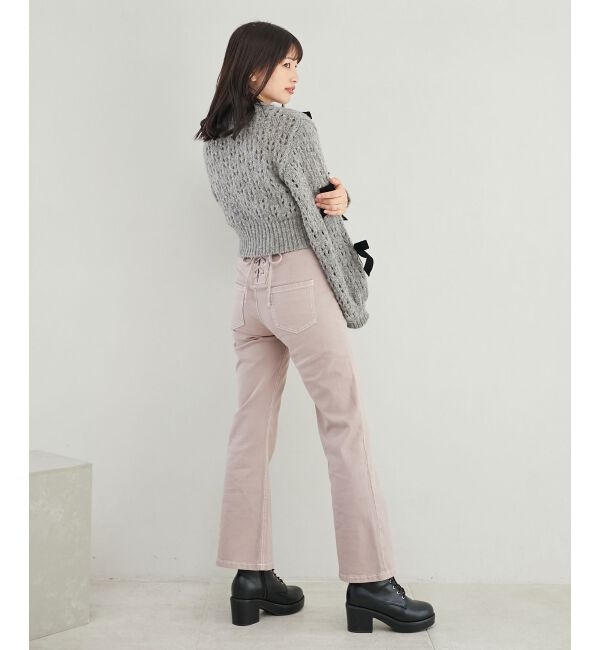 MAJESTICLEGON「美脚フレアデニムパンツ」|デニム|