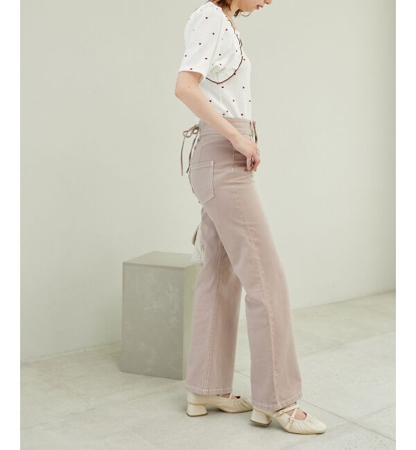 MAJESTICLEGON「美脚フレアデニムパンツ」|デニム|