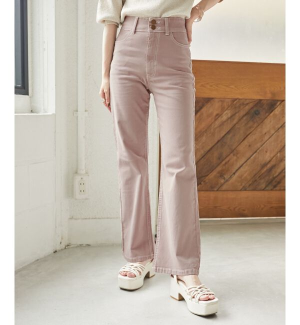 MAJESTICLEGON「美脚フレアデニムパンツ」|デニム|