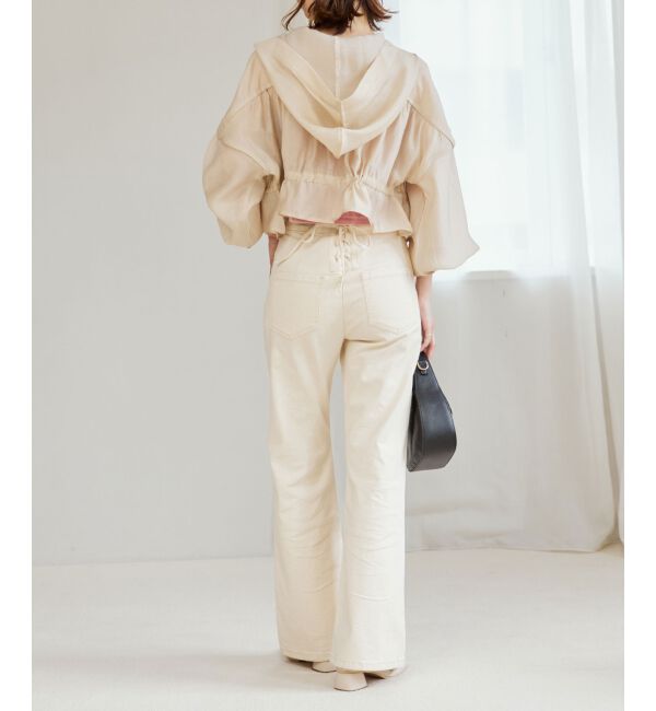 MAJESTICLEGON「美脚フレアデニムパンツ」|デニム|