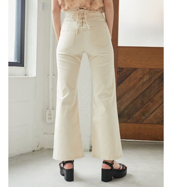 MAJESTICLEGON「美脚フレアデニムパンツ」|デニム|