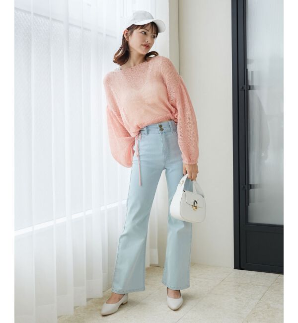MAJESTICLEGON「美脚フレアデニムパンツ」|デニム|