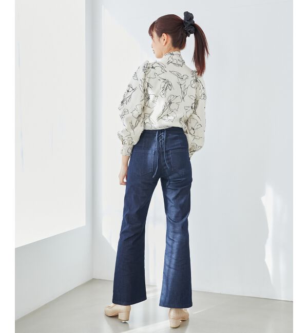 MAJESTICLEGON「美脚フレアデニムパンツ」|デニム|