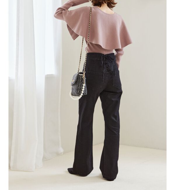 MAJESTICLEGON「美脚フレアデニムパンツ」|デニム|