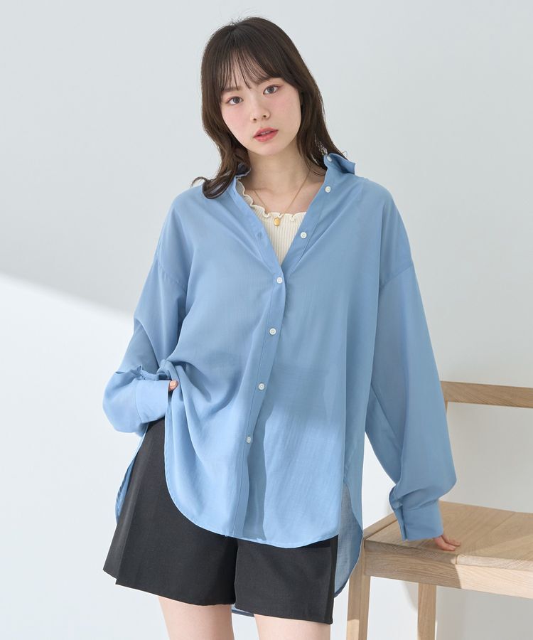 earth music&ecology「シアーシャツ」|シャツ・ブラウス|