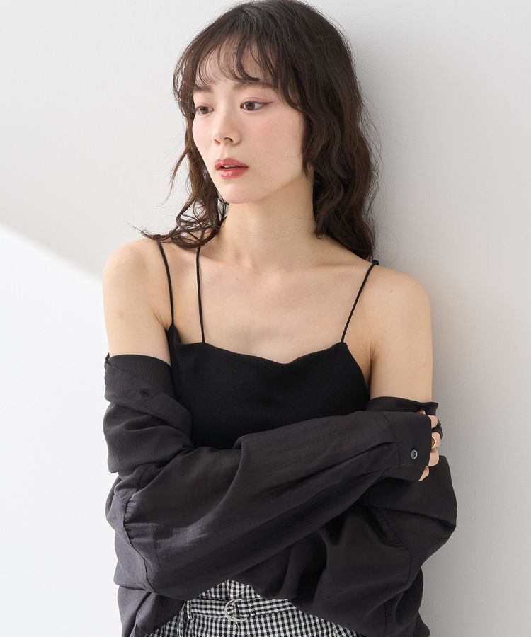 earth music&ecology「アシメショルダーショートキャミソール」|キャミソール|