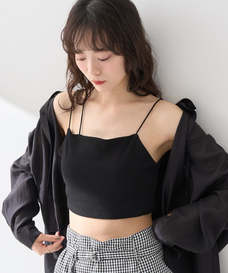 earth music&ecology「アシメショルダーショートキャミソール」|キャミソール|