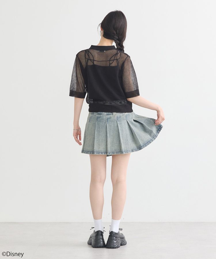 earth music&ecology「スティッチ/刺繍ハートボタンニットポロシャツ」|ニット・セーター|