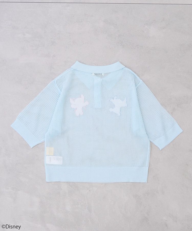 earth music&ecology「スティッチ/刺繍ハートボタンニットポロシャツ」|ニット・セーター|