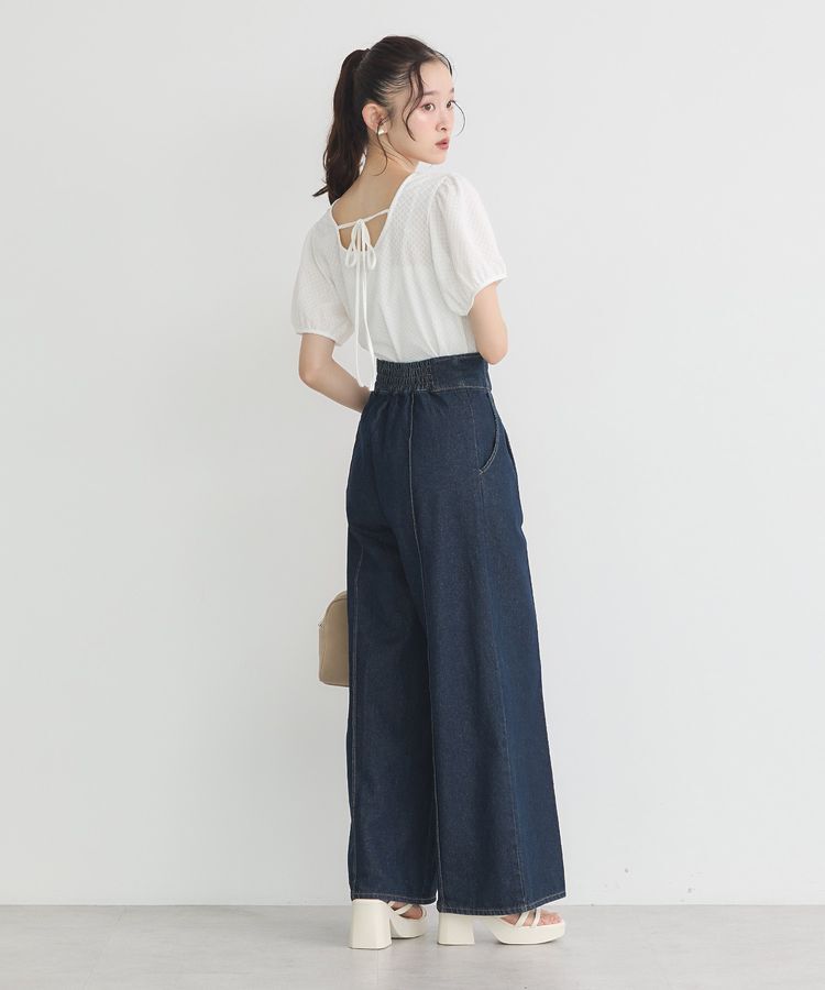 earth music&ecology「ハイウエストデニムパンツ」|デニム|