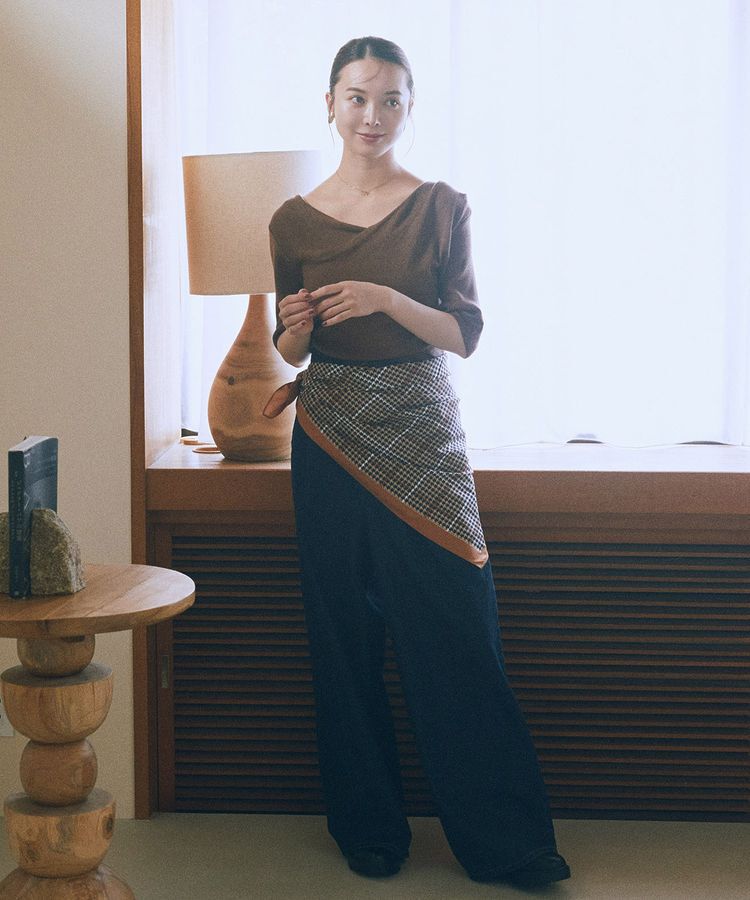 earth music&ecology「ハイウエストデニムパンツ」|デニム|