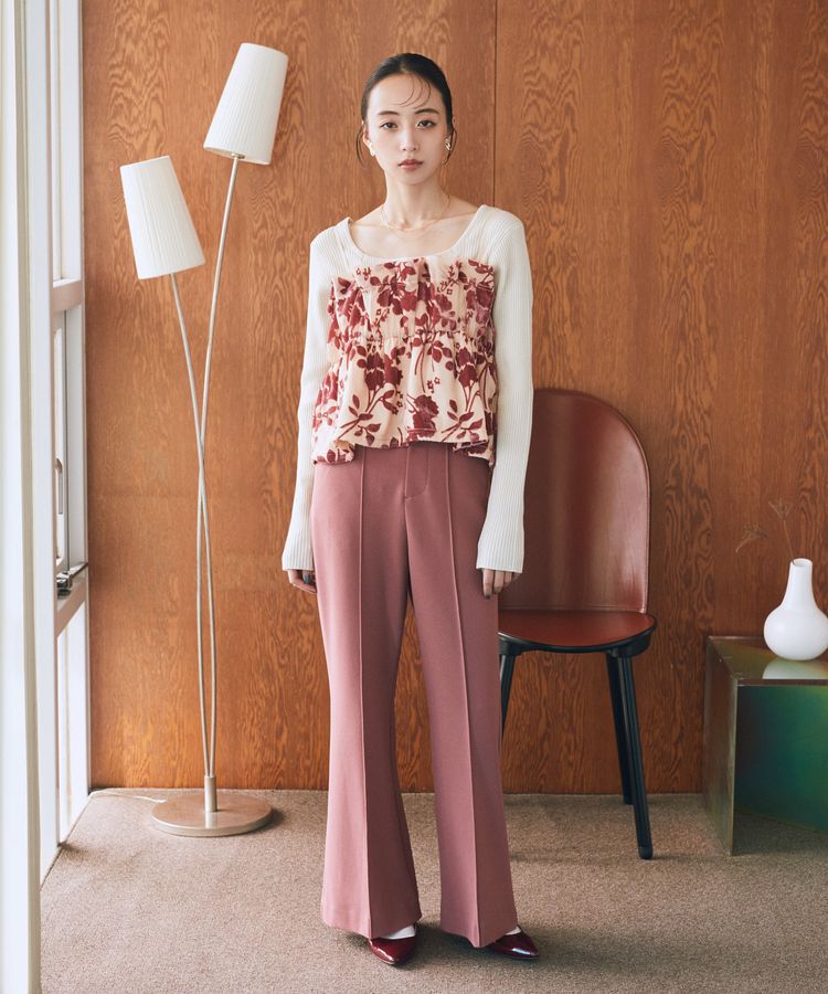 earth music&ecology「スクエアホルターネックリブプルオーバー」|ニット・セーター|